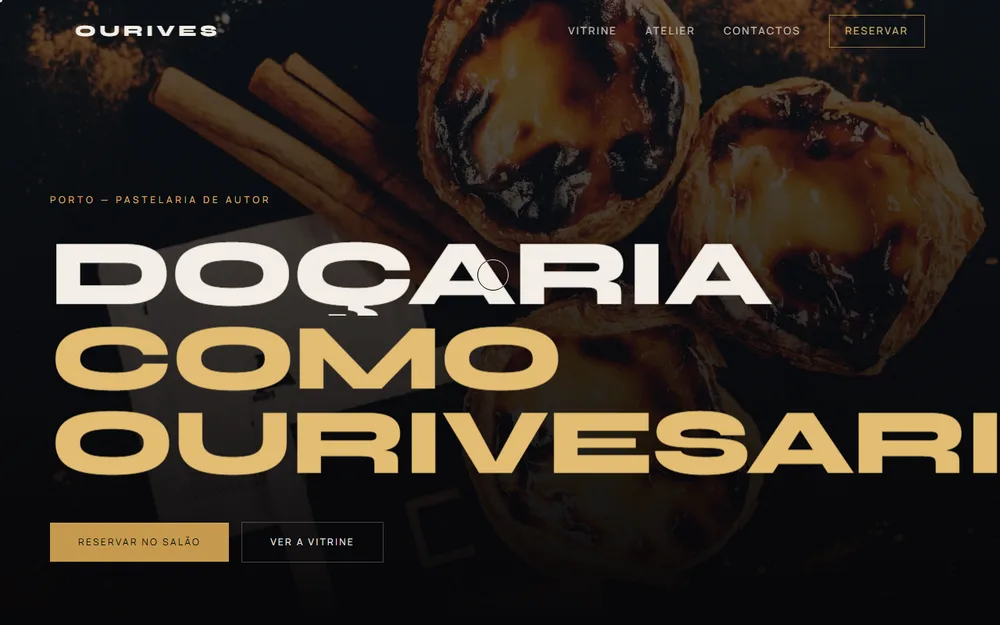 Página inicial do site OURIVES